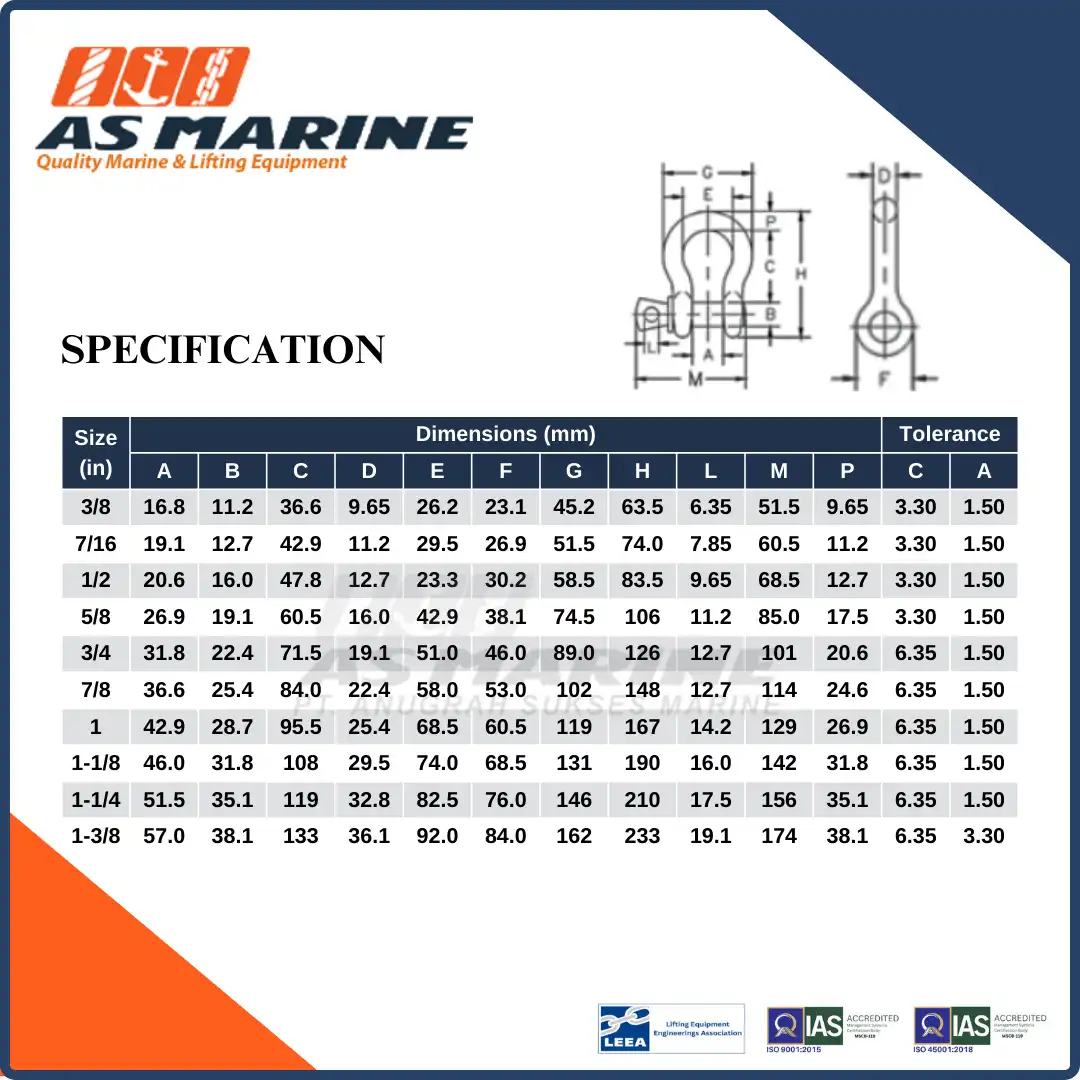 Specification G209A Crosby USA